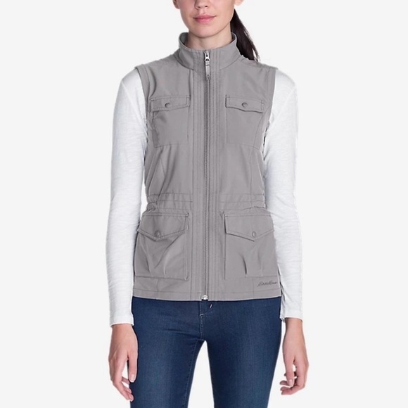 Eddie Bauer Beige Utility Vest - Picture 7 of 12